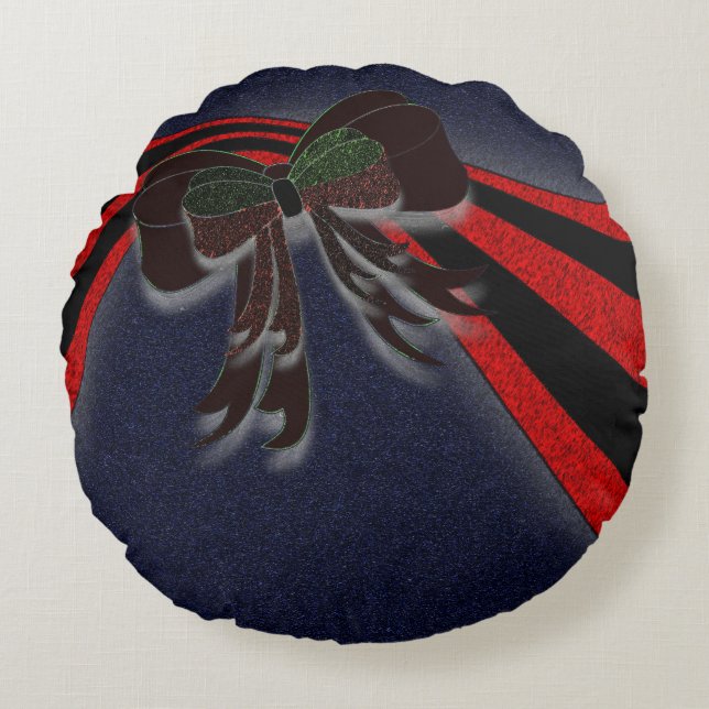 Coussins Ronds Le Bow de Noël - (Devant)