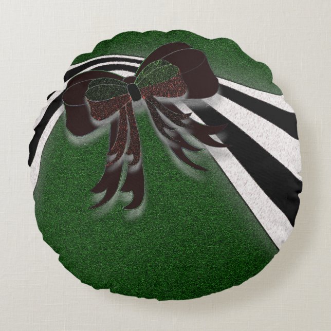 Coussins Ronds Le Bow de Noël - (Devant)