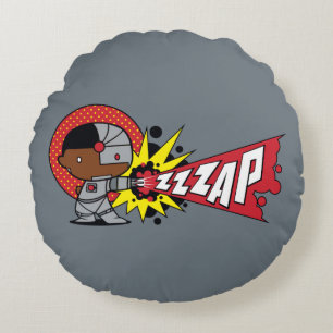 Coussins Ronds Le canon Cybernétique de Chibi Cyborg