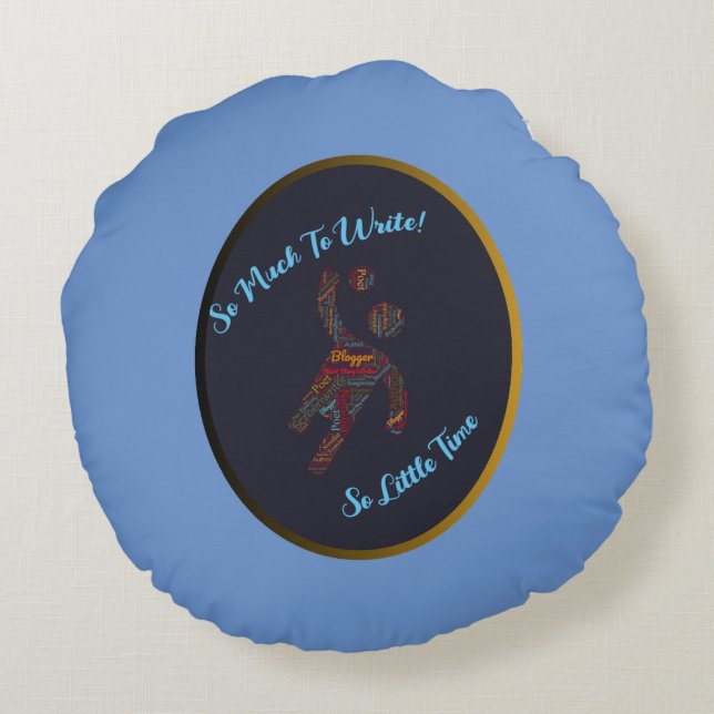 Coussins Ronds "Le choix des mots compte "l'écrivain" (Dos)