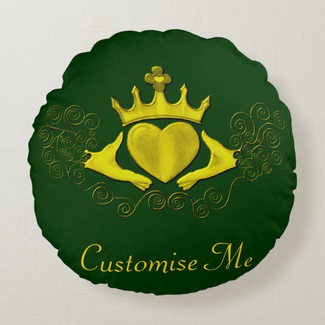 Coussins Ronds Le Claddagh (Or) (Devant)