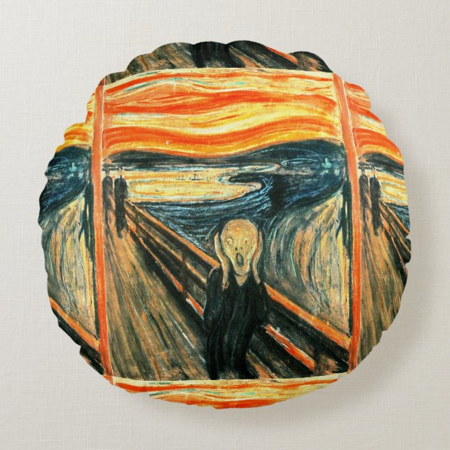 Coussins Ronds Le cri perçant par Edvard Munch (Devant)