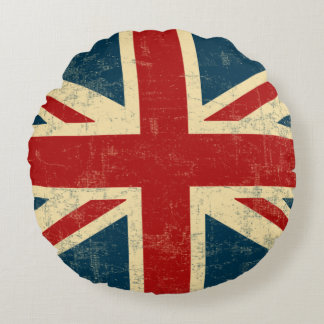 Coussins Ronds Le cru d'Union Jack s'est fané