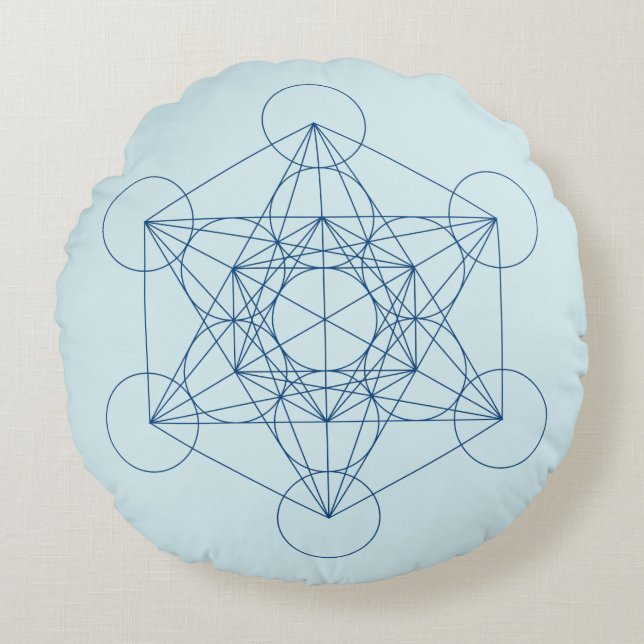 Coussins Ronds Le cube de Metatron (Devant)