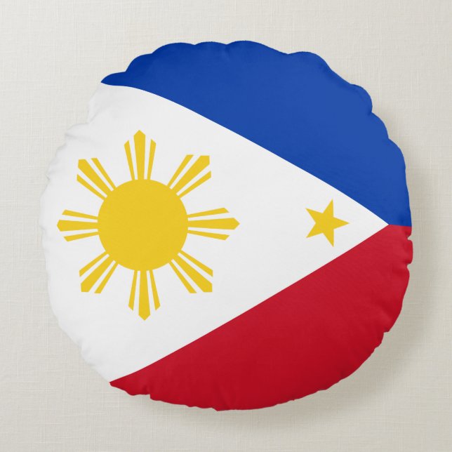 Coussins Ronds Le drapeau philippin (Devant)