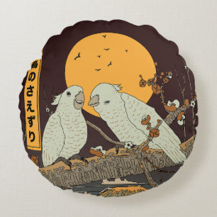 Coussins Ronds Le gazouillis de petits oiseaux