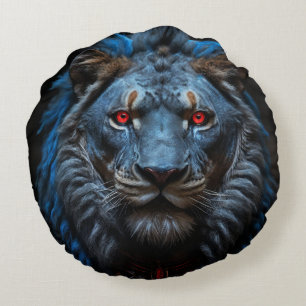 Coussins Ronds le lion bleu