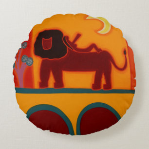 Coussins Ronds Le lion de Fulham Broadway 2008