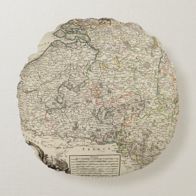 Coussins Ronds Le Luxembourg, Belgique (Devant)