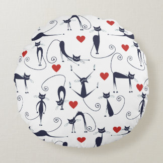 Coussins Ronds Le monde de l'amour des chats