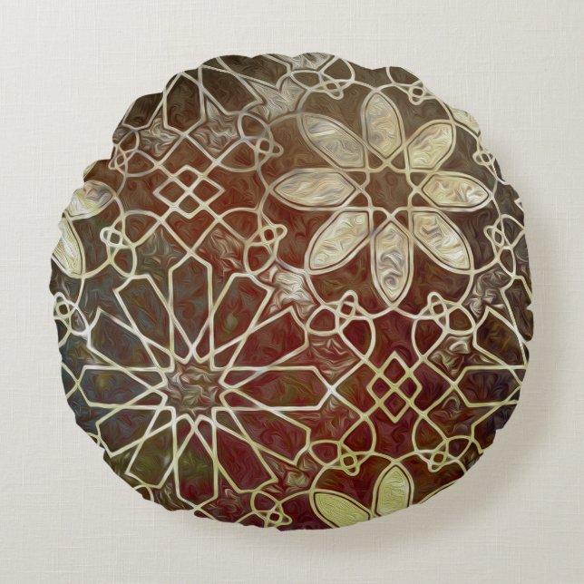 Coussins Ronds Le mystique couvre de tuiles II (Devant)