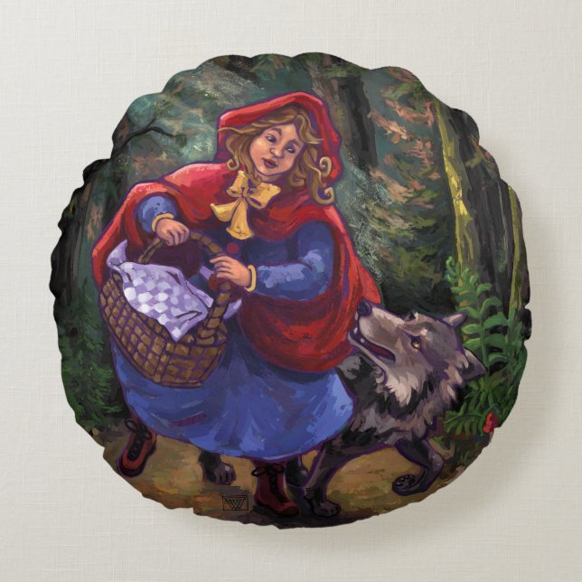 Coussins Ronds Le Petit Chaperon Rouge (Devant)