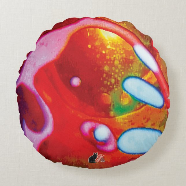 Coussins Ronds Le réchauffement climatique (Devant)