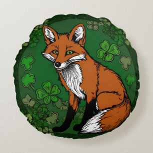 Coussins Ronds Le renard et les Shamrocks