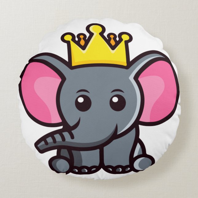Coussins Ronds Le roi éléphant (Devant)