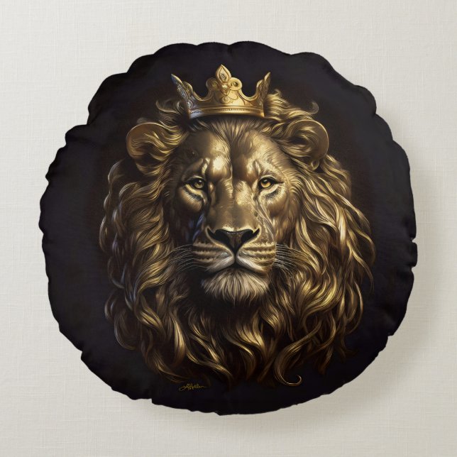 Coussins Ronds Le Roi ! Le Lion d'Oz pas si puéril (Devant)