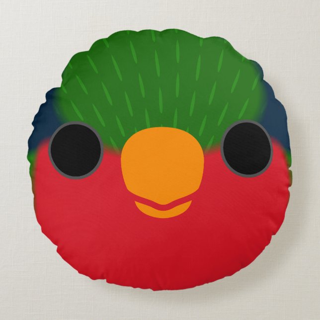 Coussins Ronds Le visage d'un lorikeet de Kuhl (Devant)