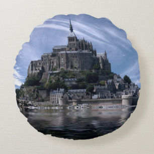 Coussins Ronds L'église du Mont St Michel Normandie