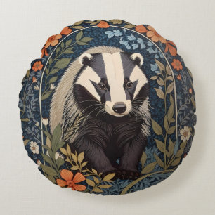 Coussins Ronds L'élégant Badger inspiré William Morris