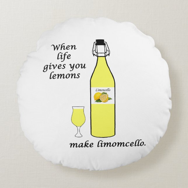 Coussins Ronds Lemons to Limoncello (Devant)