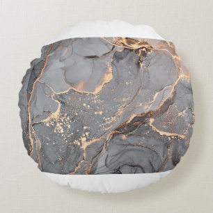 Coussins Ronds L'encre d'alcool est translucide. multicolo Abstra