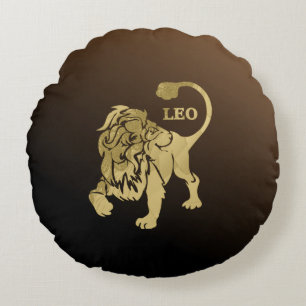 Coussins Ronds Leo Lion Zodiac