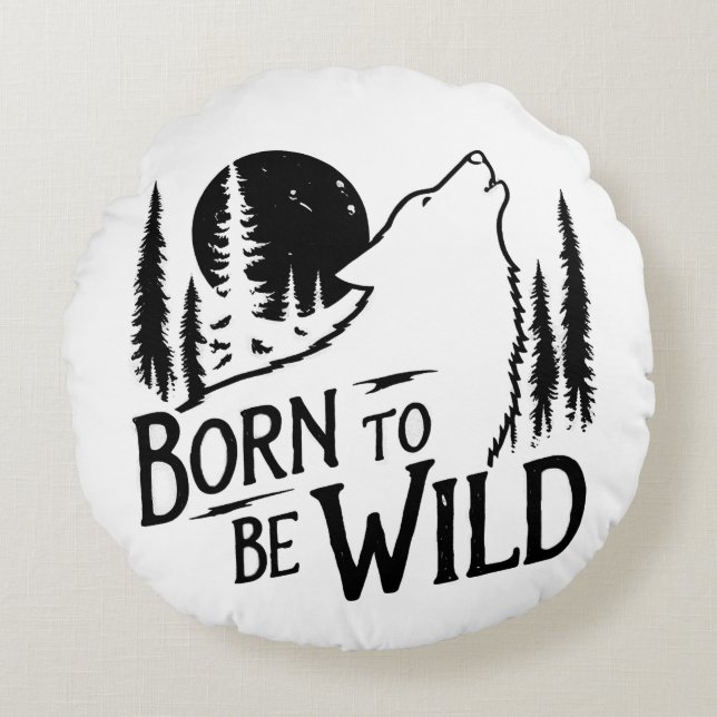 Coussins Ronds Les amateurs d'aventure Born To Be Wild (Devant)