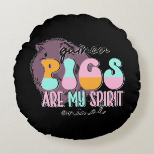 Coussins Ronds Les Cochons de Guinée sont mon esprit animal