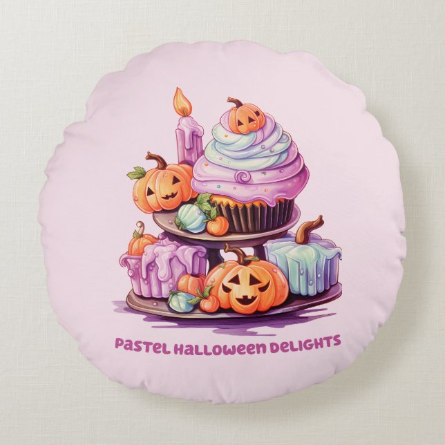 Coussins Ronds Les délices du Pastel Halloween (Devant)