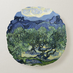 Coussins Ronds Les oliviers de Van Gogh - Blue Mountain Art