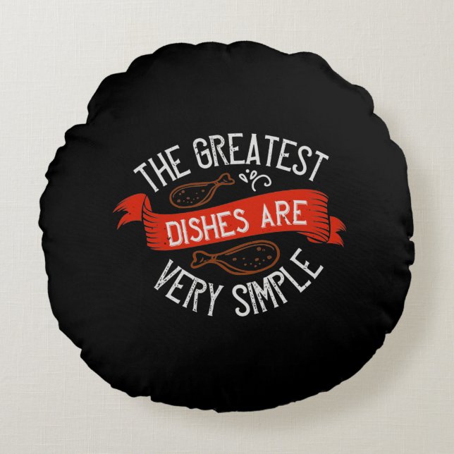 Coussins Ronds Les Plus Grands Plats Sont Très Simples (Devant)