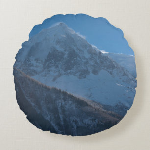 Coussins Ronds Les sommets des Alpes françaises recouverts de nei