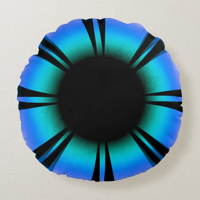 Coussins Ronds Les yeux bleus sauveront et aideront (Devant)