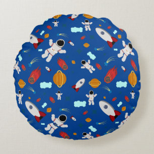 Coussins Ronds L'espace extra-atmosphérique pour enfants et Motif