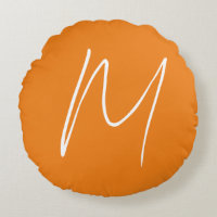 Lettre initiale Monogramme Style moderne Orange Bl
