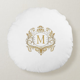 Coussins Ronds Lettre M. Monogramme