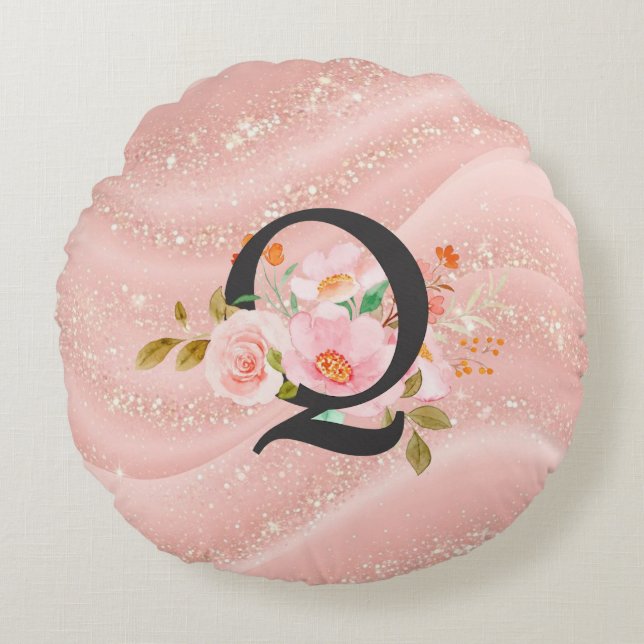 Coussins Ronds Lettre Q (Devant)