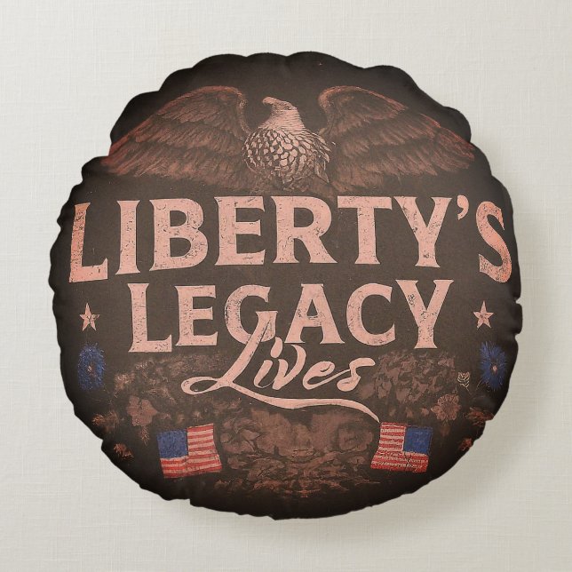 Coussins Ronds L'héritage de la liberté vit (Devant)