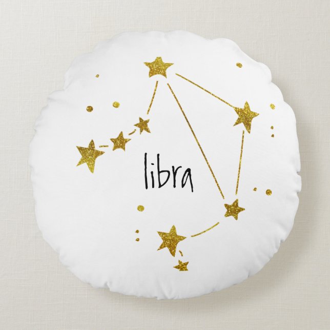 Coussins Ronds Libra Zodiac (Devant)