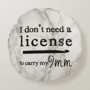 Coussins Ronds Licence Crochet Hook Artisanat Marbre Design