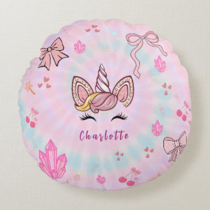 Coussins Ronds Licol Arc-en-Ciel Licorne Coquette