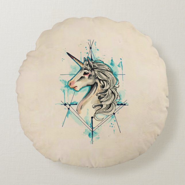Coussins Ronds Licorne (Devant)