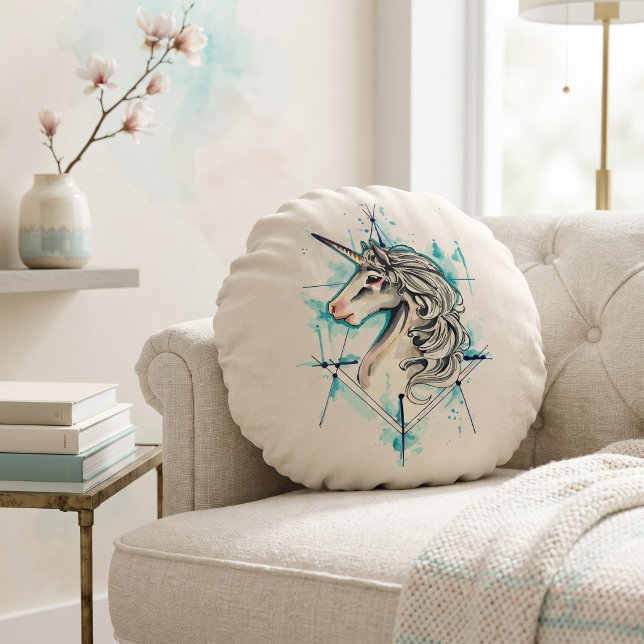 Coussins Ronds Licorne (Créateur téléchargé)