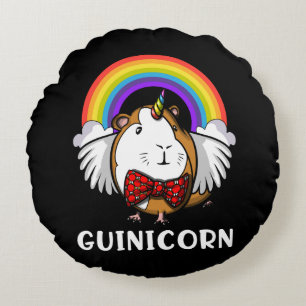 Coussins Ronds Licorne de cochons d'Inde mignonne Cavy Animal arc