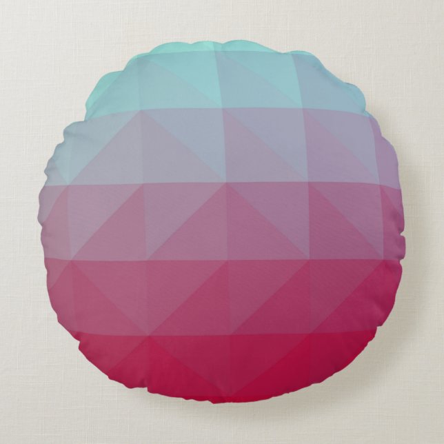 Coussins Ronds Light BLUE abstract mosaic pattern. Colorful abstr (Devant)