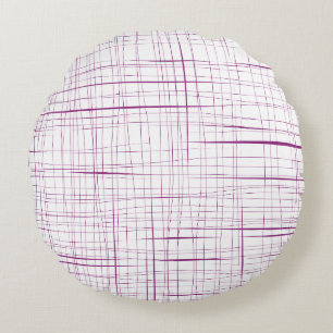 Coussins Ronds Lignes abstraites violettes en croisillons Design