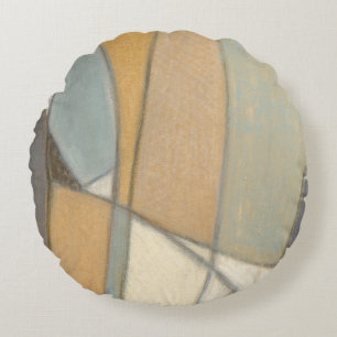 Coussins Ronds Lignes incurvées et tons assourdis de la terre