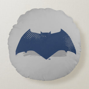 Coussins Ronds Ligue de Justice Symbole Batman de brosse et de