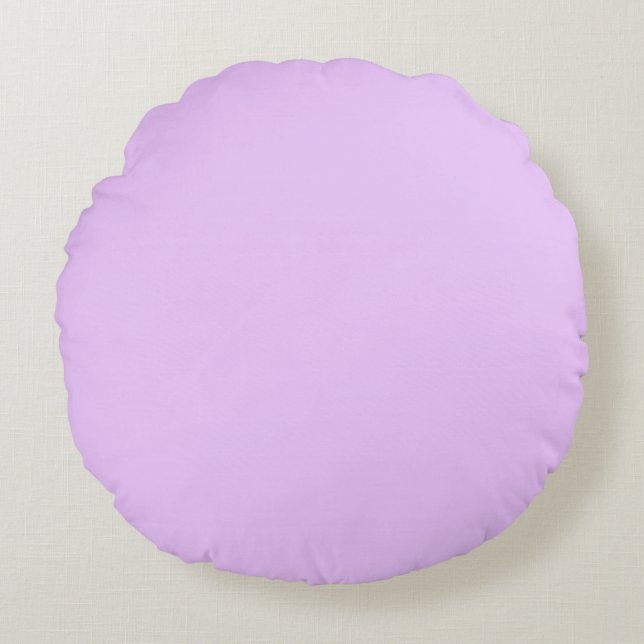 Coussins Ronds Lilac, couleur lilas pastel uni (Devant)