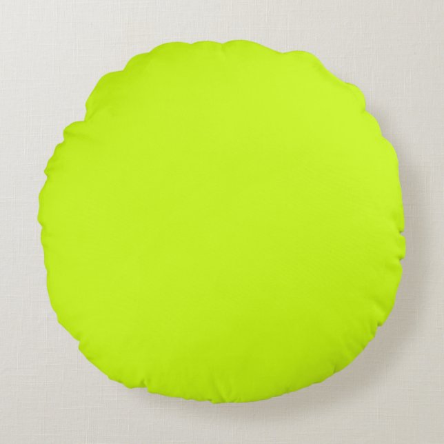 Coussins Ronds Lime arctique (couleur unie)  (Devant)